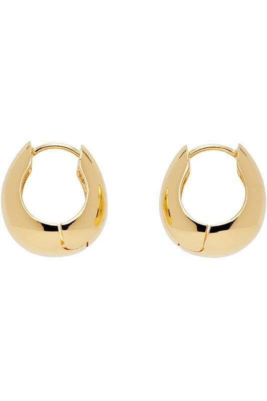 골드 후프 링 귀걸이 Gold Hinged Hoop Earrings 16102561