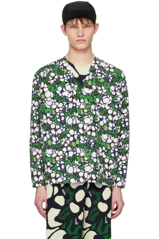 그린 프린팅 셔츠 Green Printed Shirt 12296061