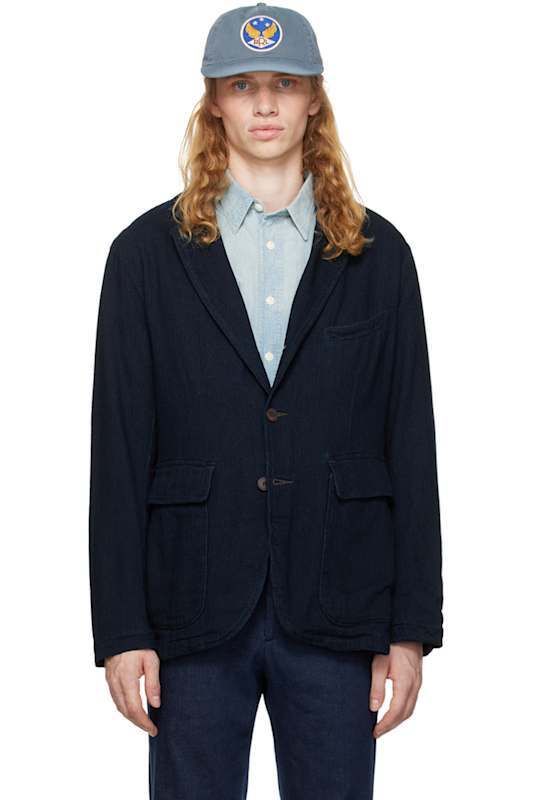 네이비 헤링본 스포츠 블레이저 Navy Unconstructed Herringbone Sport Blazer 15505441