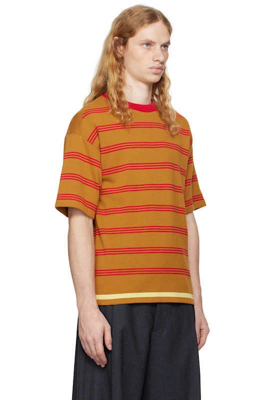 스트라이프 티셔츠 Tan Seaside Stripe T-shirt 16047651