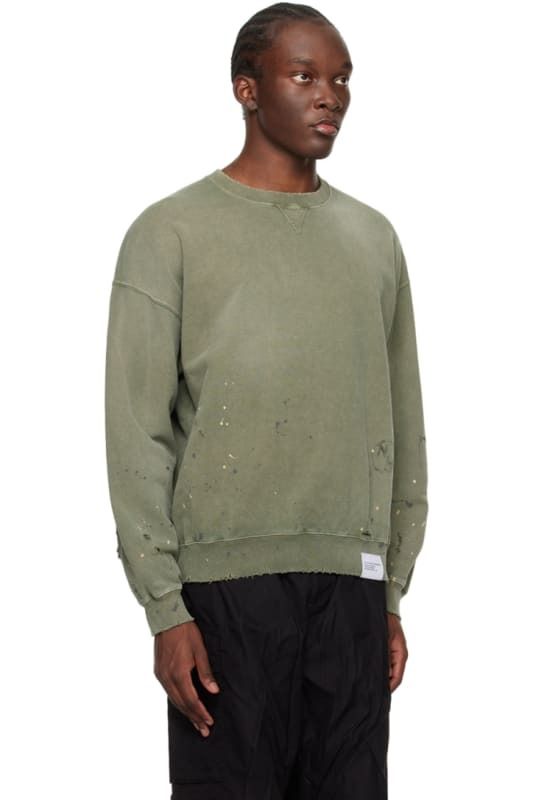 카키 스웻셔츠 Khaki Damage Sweatshirt 14437591