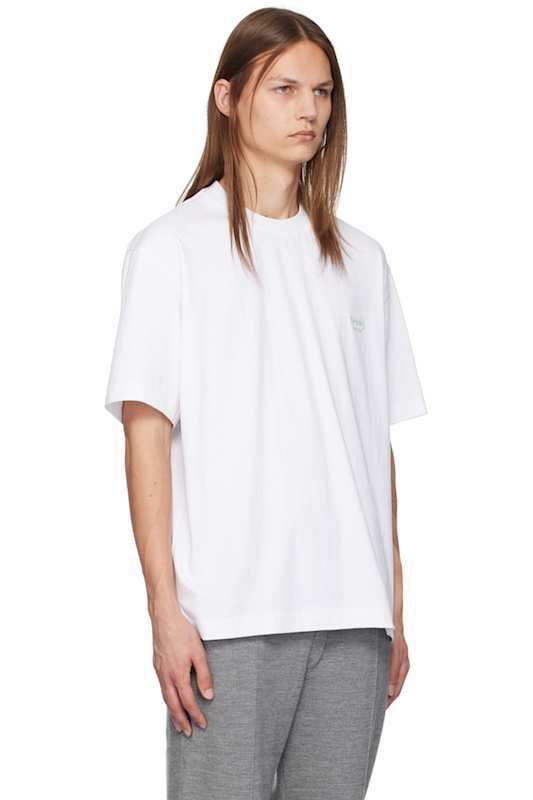 SOLID HOMME White Round Logo T Shirt 16410681