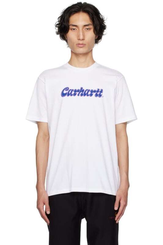 화이트 티셔츠 White Liquid Script T-Shirt 13193821