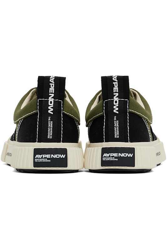 블랙 카키 로우 스니커즈 Black & Khaki AAPENOW Galaxy Low-Top Sneakers 15950431
