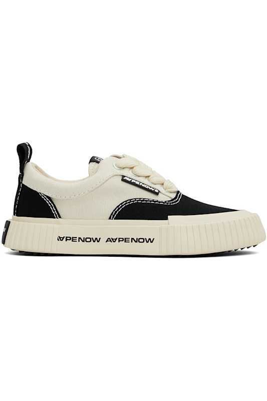 블랙 오프화이트 로우 스니커즈 Black & Off-White AAPENOW Galaxy Low-Top Sneakers 15950311