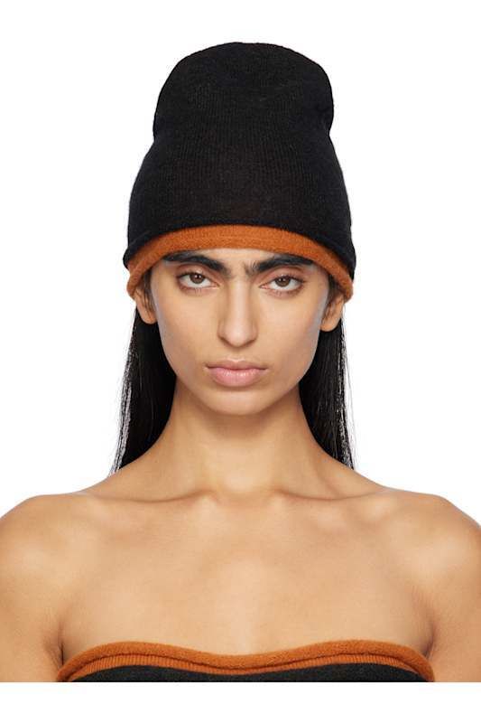 블랙 오렌지 비니 Black & Orange Interplay Beanie 16594961