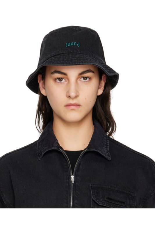 블랙 데님 버킷 모자 Black Faded Denim Bucket Hat 11959921