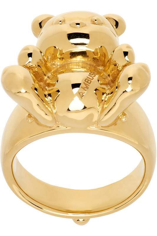 골드 테디 베어 반지 Gold Inflated Teddy Bear Ring 16124961