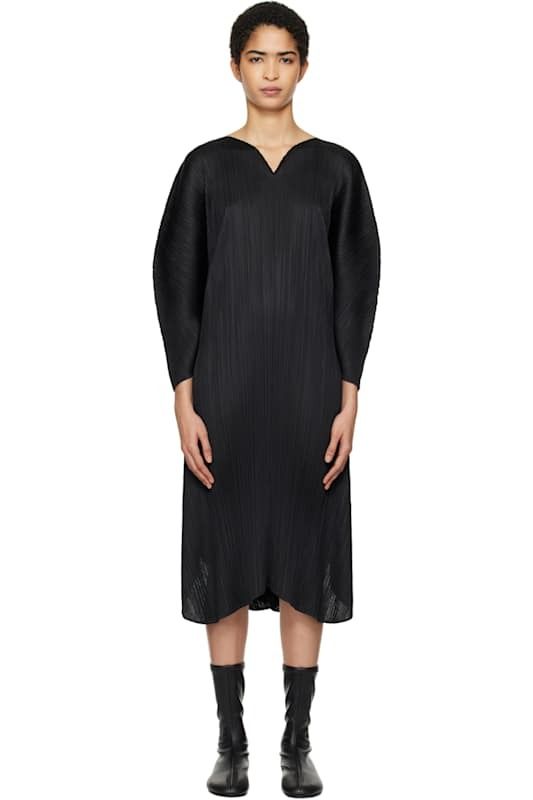 블랙 미디 드레스 Black Wormhole Midi Dress 16178121