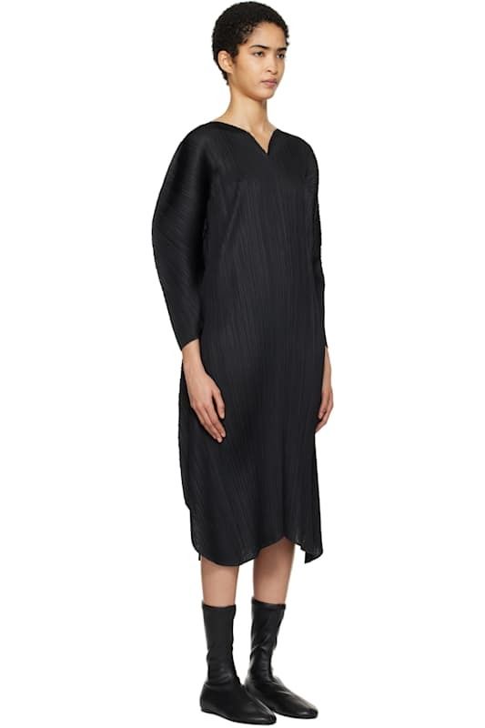 블랙 미디 드레스 Black Wormhole Midi Dress 16178121