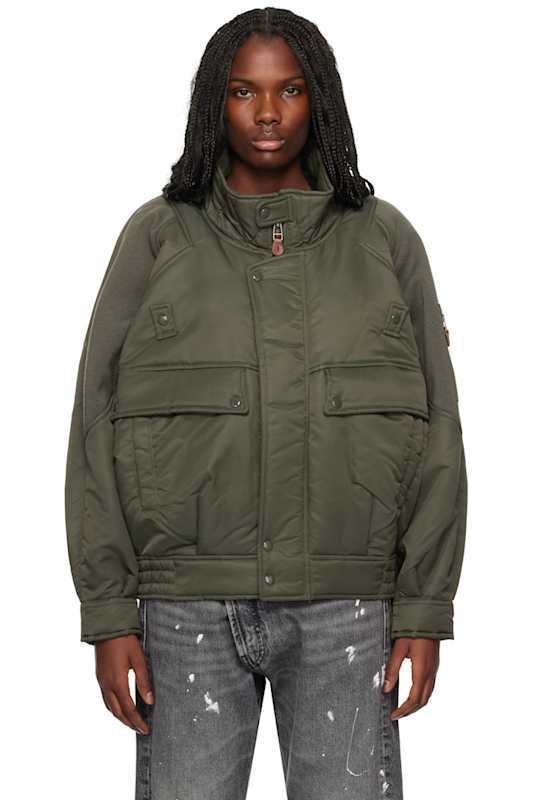 R13(R13) | 카키 봄버 자켓 Khaki Ribbed Flight Bomber Jacket R13(R13) | 카키 봄버 자켓 Khaki Ribbed Flight Bomber Jacket
