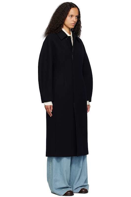 네이비 울 넥 카라 코트 Navy Sponge Wool Melton Soutien Collar Coat 16258691