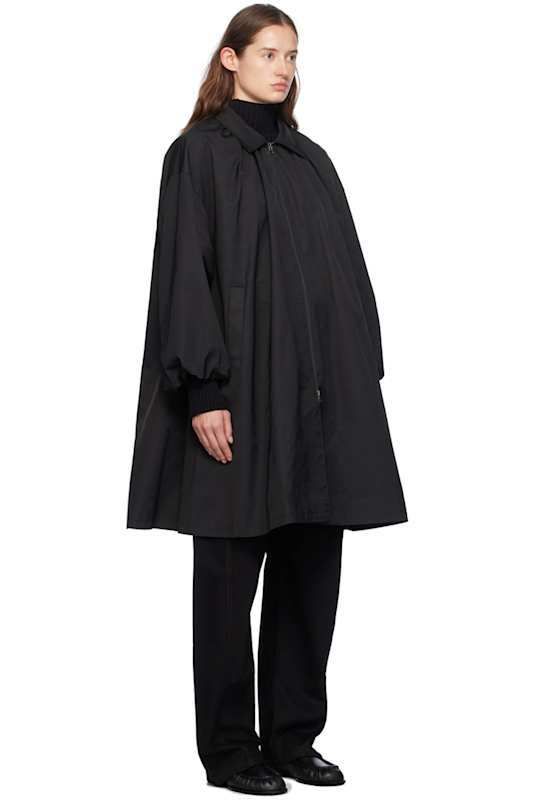 블랙 드레스 코트 Black Shirring Dress Coat 16488911