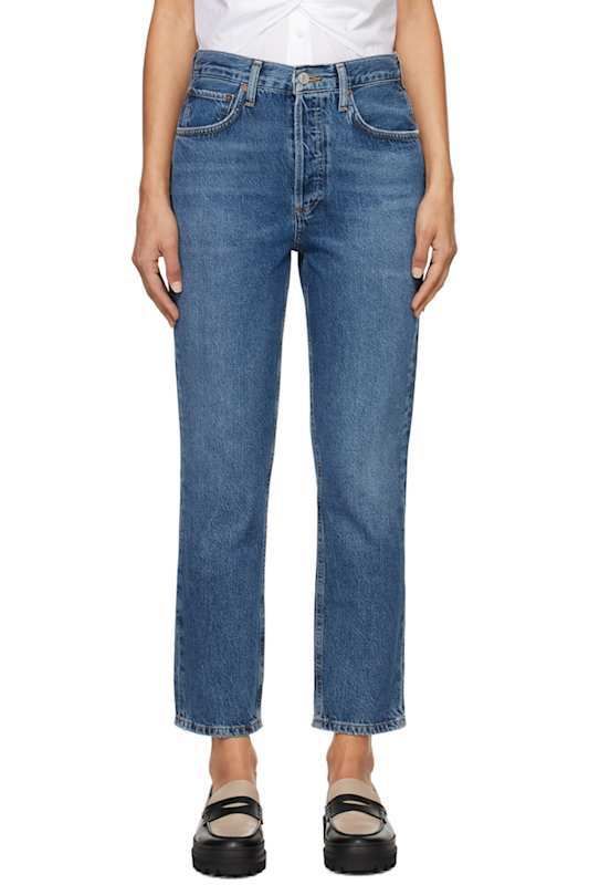 블루 라일리 하이 스트레이트 크롭 데님 Blue Riley High Rise Straight Crop Jeans 16814601