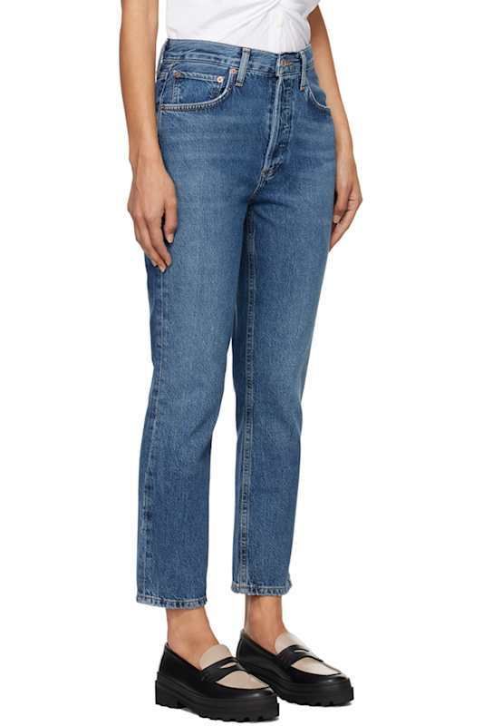 블루 라일리 하이 스트레이트 크롭 데님 Blue Riley High Rise Straight Crop Jeans 16814601