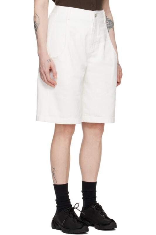 화이트 포켓 데님 바지 White Pocket Denim Shorts 15910141