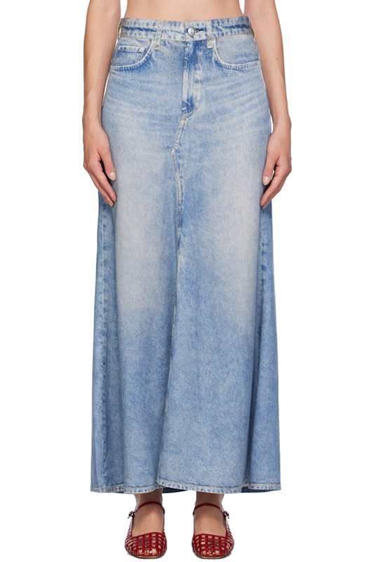 블루 스커트 Blue Liquid Miramar Skirt 16523041