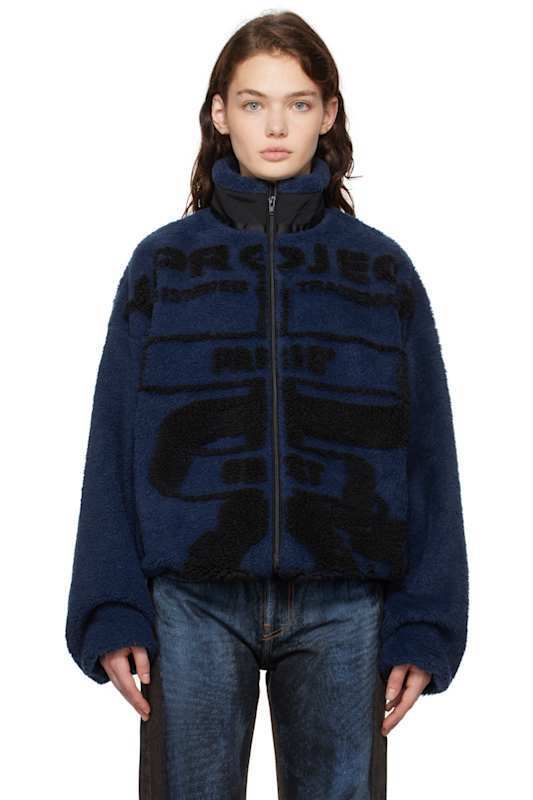 블루 자카드 플리스 자켓 Blue Paris' Best Jacquard Fleece Jacket 16380771