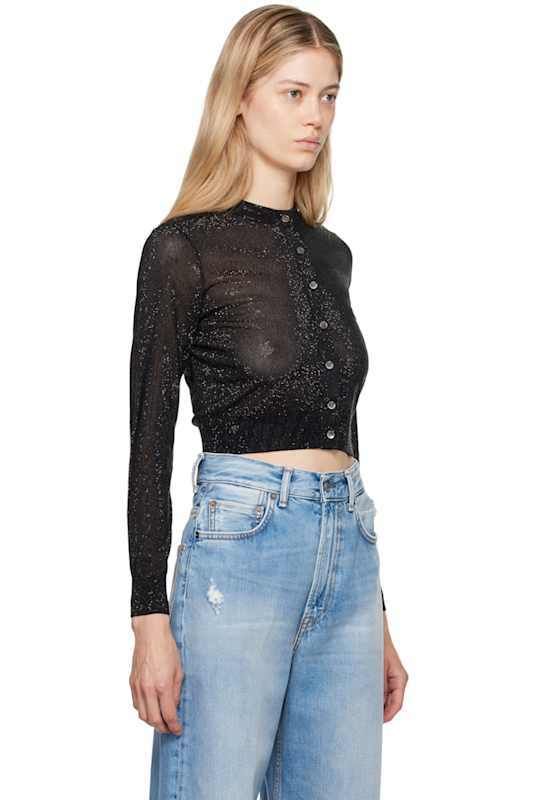 블랙 가디건 Black Beaded Hotfix Cardigan 15936121