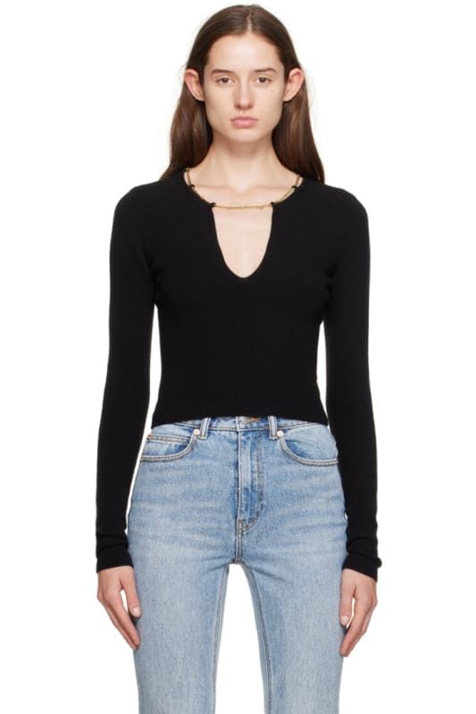 블랙 스웨터 Black Nameplate Sweater 14717891