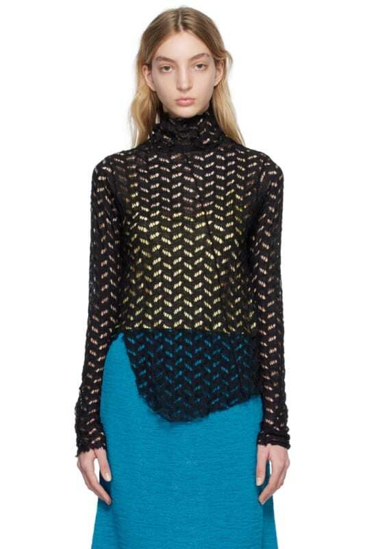 블랙 트위스트 터틀넥 Black Twisted Turtleneck 12738851