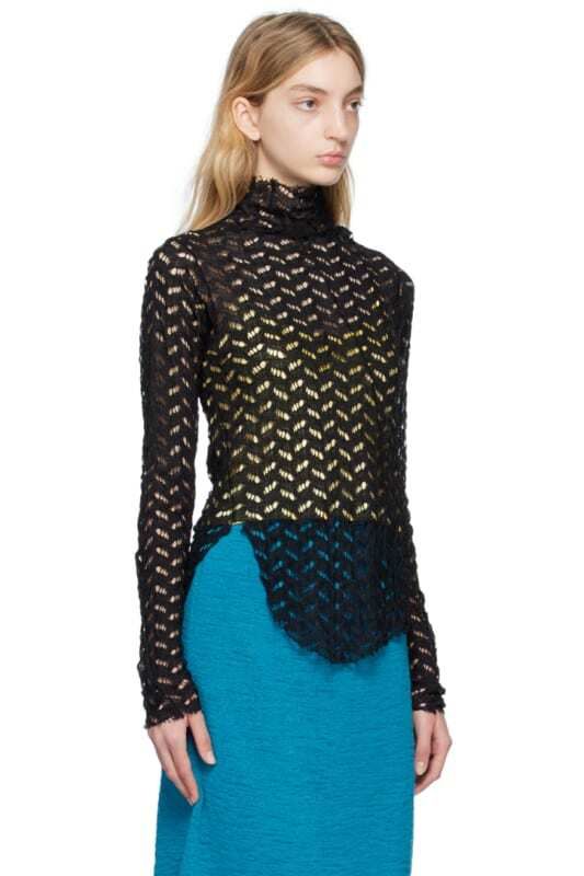 블랙 트위스트 터틀넥 Black Twisted Turtleneck 12738851