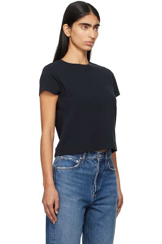 네이비 티셔츠 Navy Adine Shrunken T-shirt 16815001