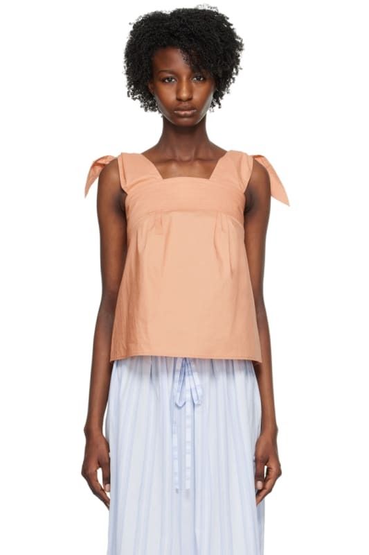 핑크 탱크 탑 Pink Self-Tie Tank Top 12894591