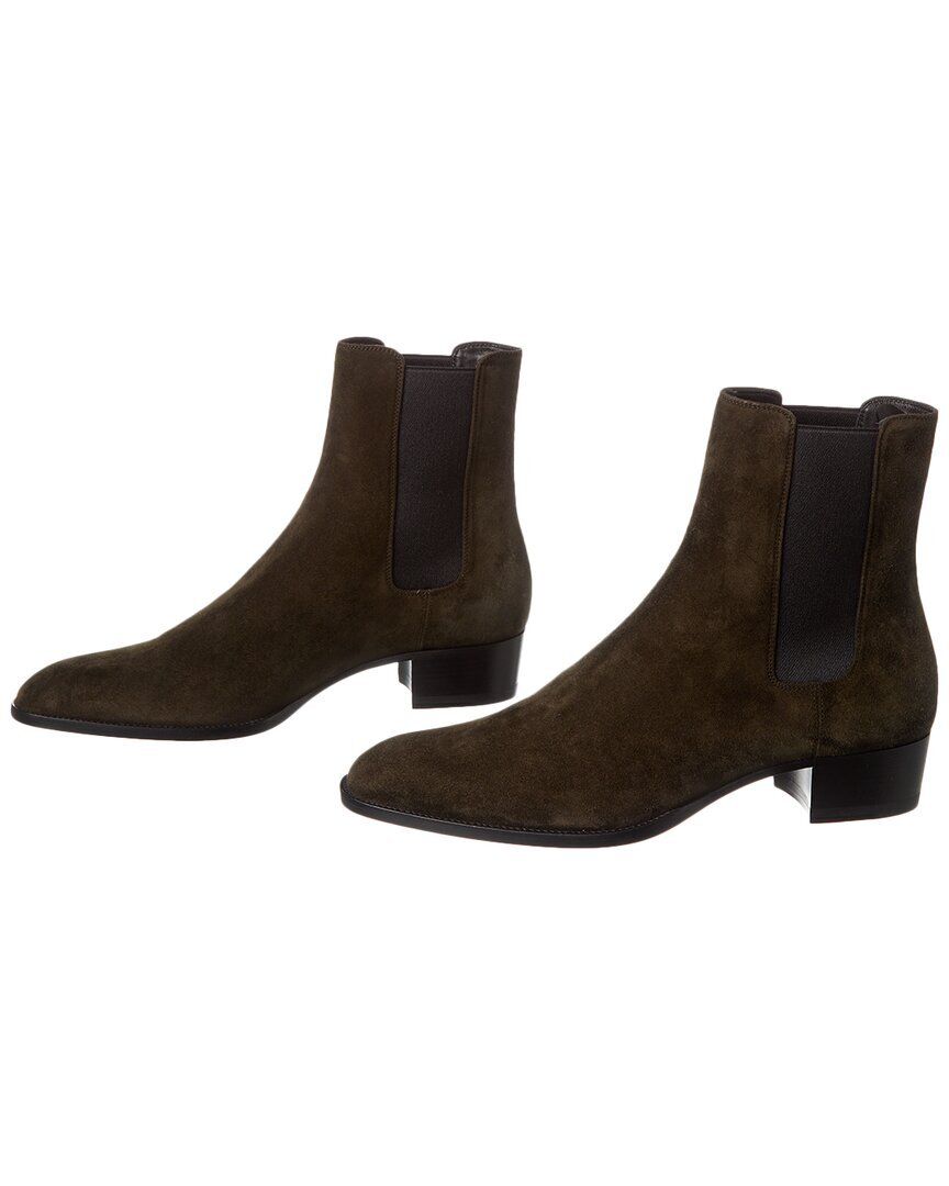 세인트 로랑 와이어트 스웨이드 첼시 부츠 Saint Laurent Wyatt 40 Suede Chelsea Boot (Authentic Pre-Loved) 1311061431