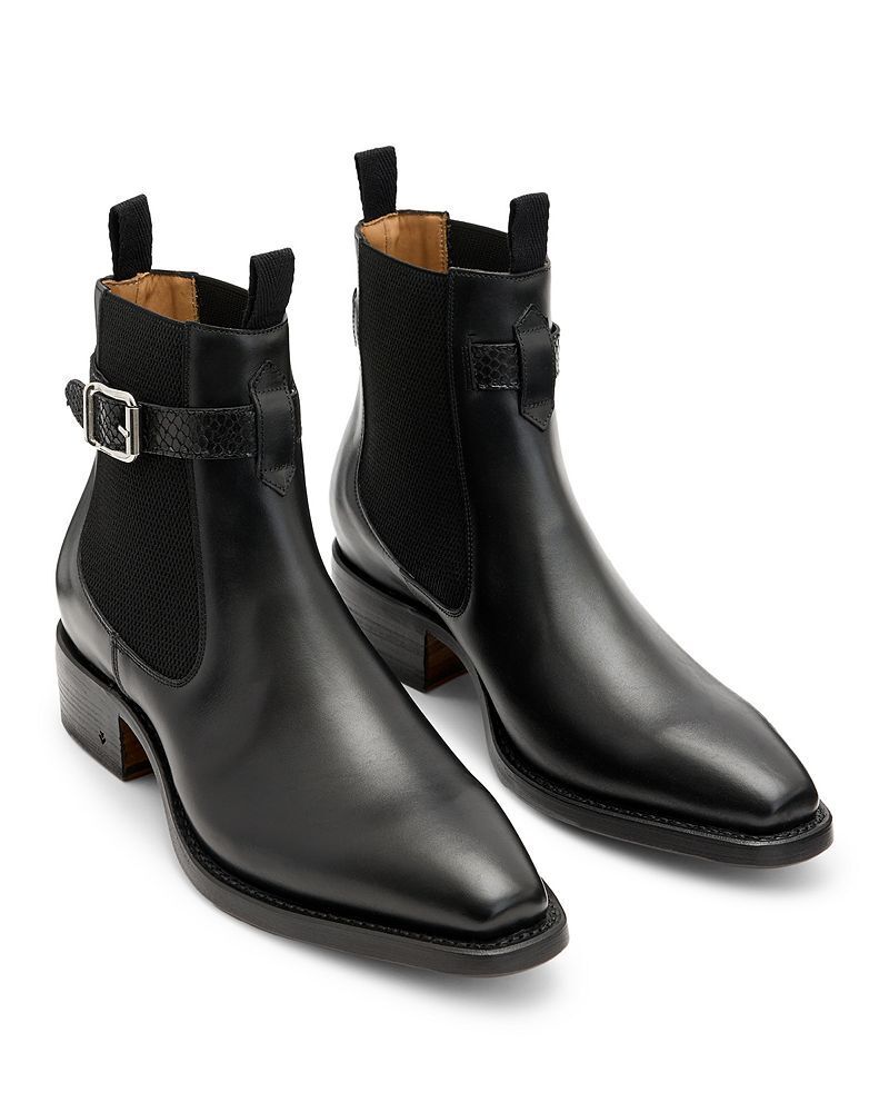 남성 파이톤 버클 첼시 부츠 Men's Walker Python Embossed Buckle Chelsea Boots 5270181