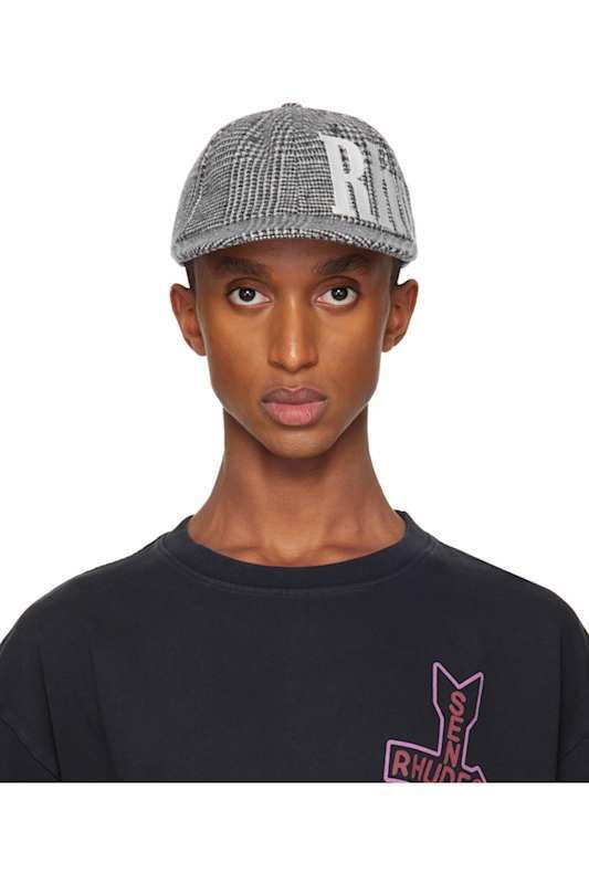 블랙 화이트 랩 로고 모자 Black & White Wrap Logo 6-Panel Cap 16403211