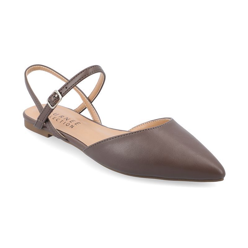 여성 포인티드 플랫슈즈 Women's Martine Strappy Pointed Toe Flats 16820998 Truffle