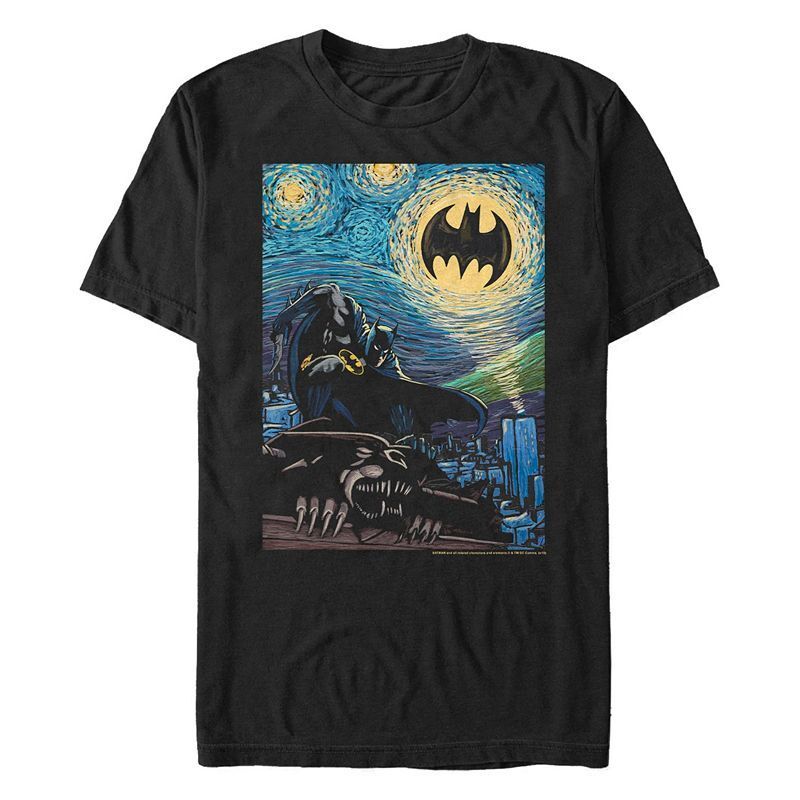 남성 숏 슬리브 티셔츠 Men's Batman Stary Short Sleeve T-shirt 11569552 Black