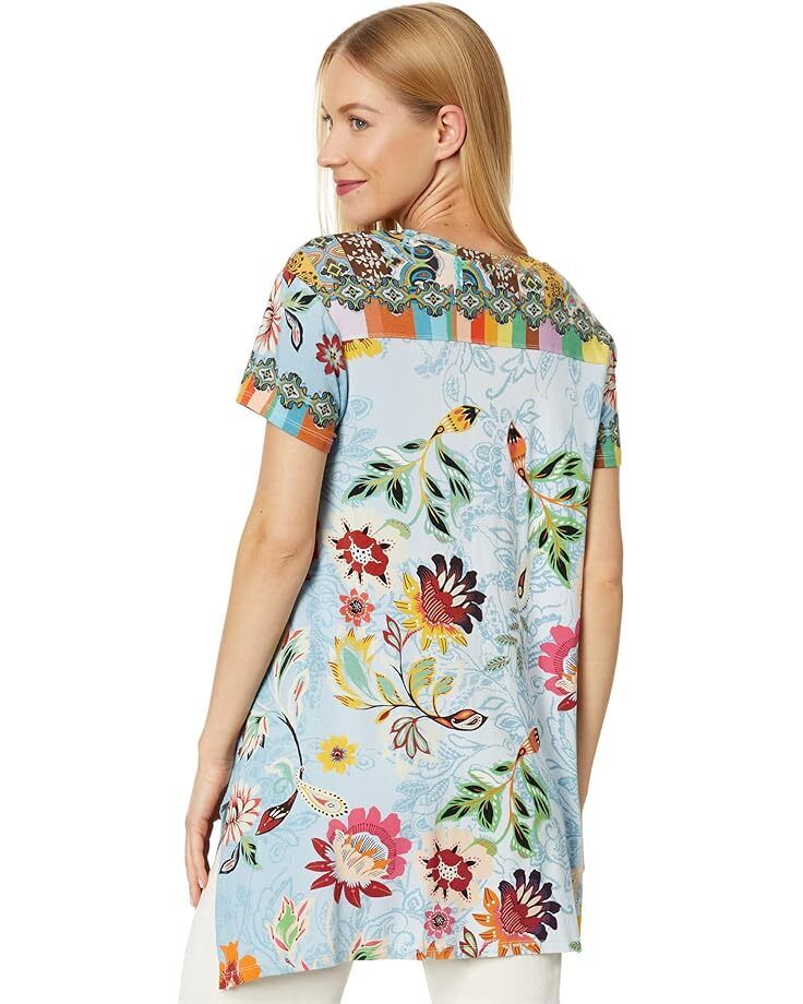 여성 플로랄 튜닉 Women's Johnny Was Rainbow Floral Drape Tunic  9891343767