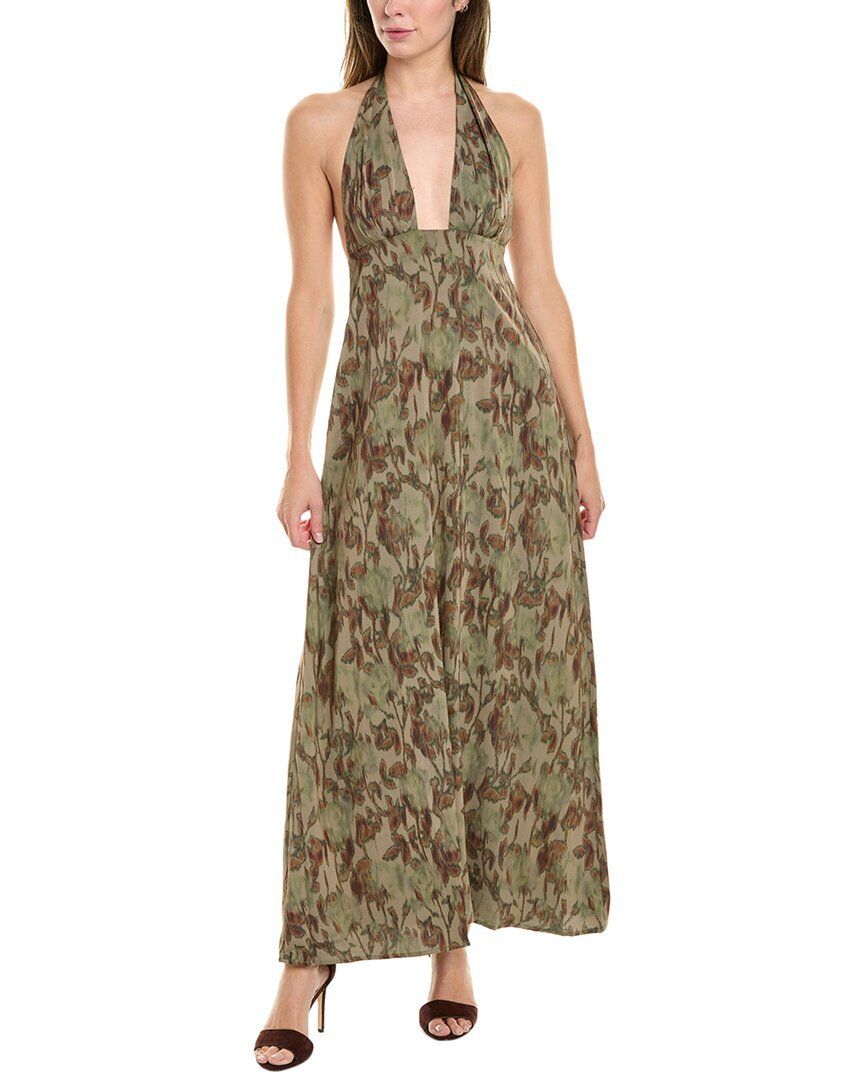맥시 드레스 WeWoreWhat Halter Deep-V Maxi Dress 1411332338