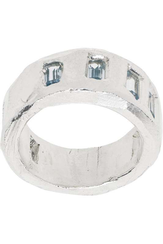 실버 반지 Silver Aquamarine Morris Ring 17529141