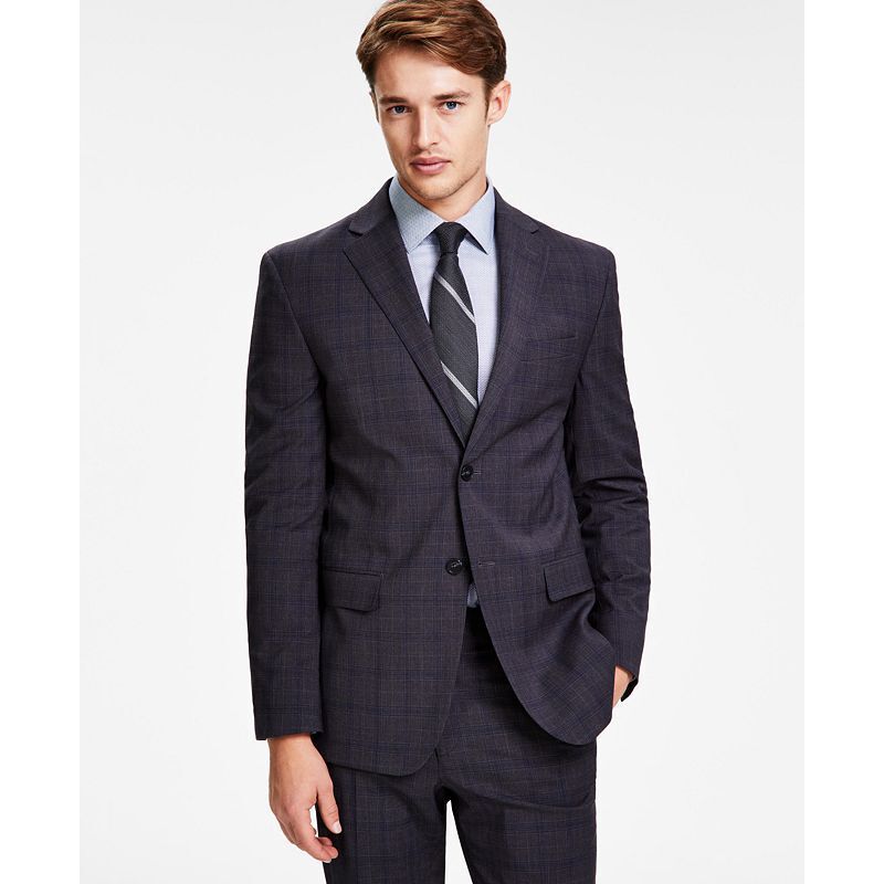 남성 스트래치 수트 자켓 Men's Modern-Fit Stretch Suit Jacket 11889424 Grey Plaid