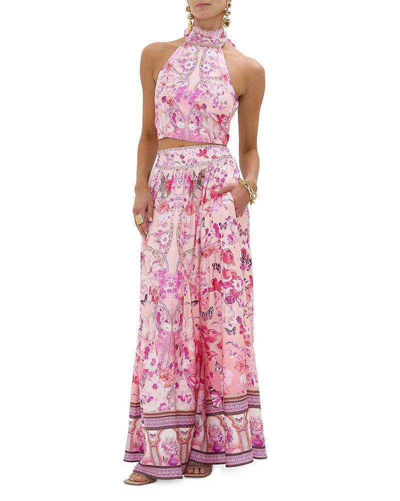 실크 탑 Silk Halter Top in Botanical Novella 5346689