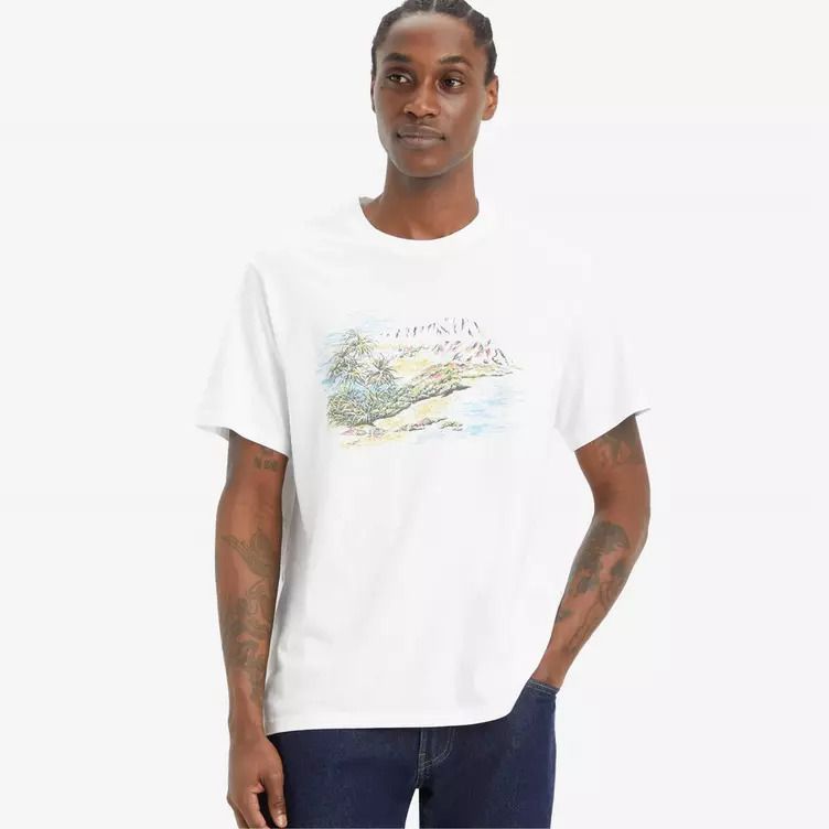 릴렉스 핏 티셔츠 Levis Ss Relaxed Fit Tee Coastal Hea 52863401