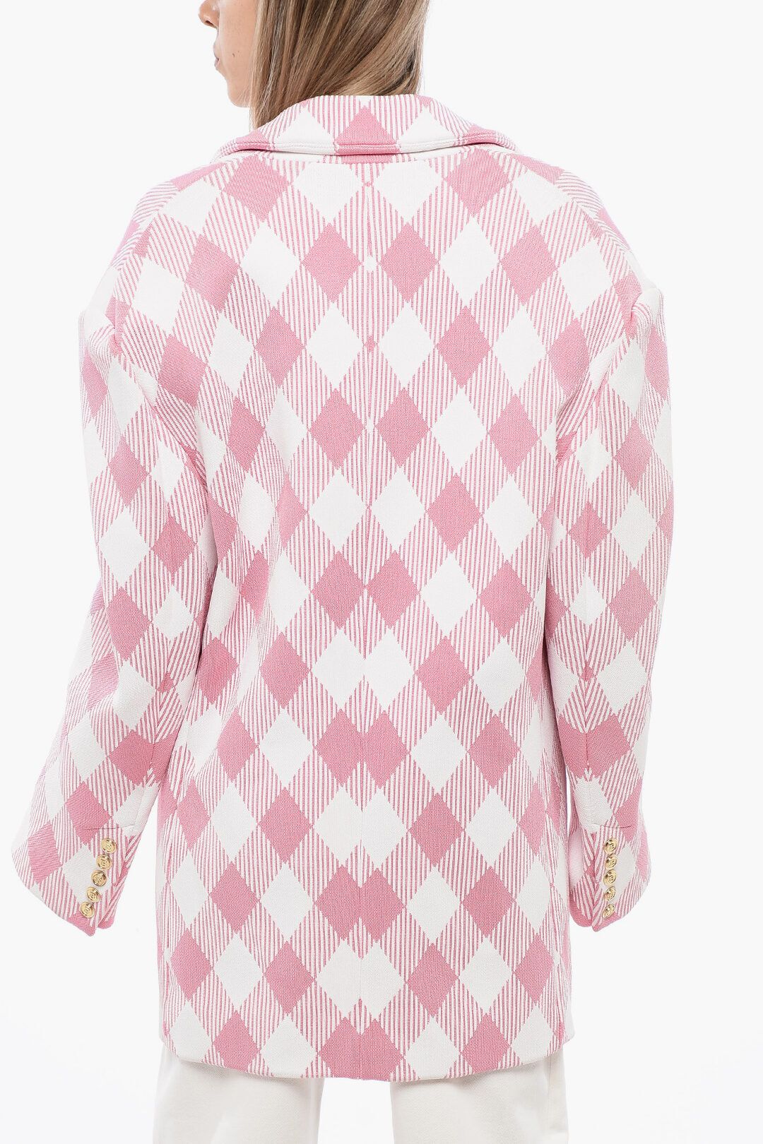 오버사이즈 코트 패턴 Oversized Coat With Gingham Pattern 621438