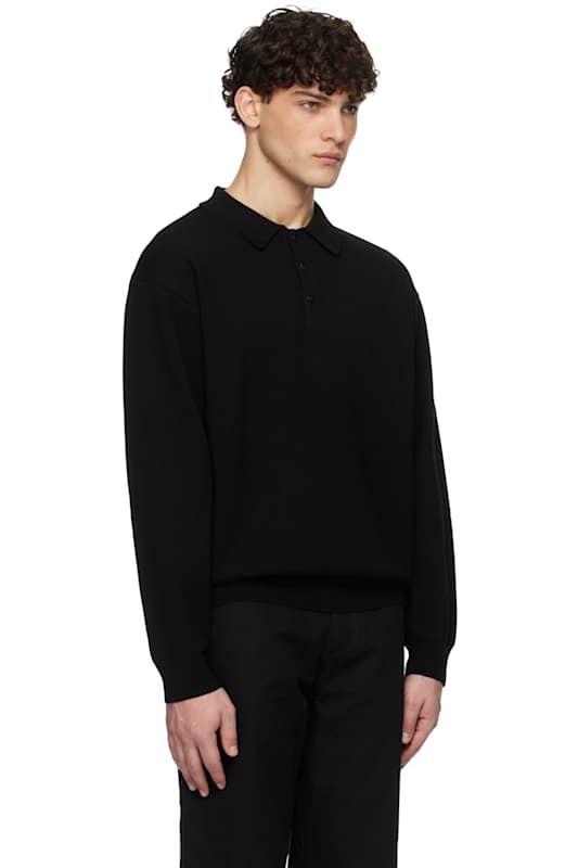 블랙 넥 카라 니트 폴로 Black Collar L/S Knit Polo 17532771