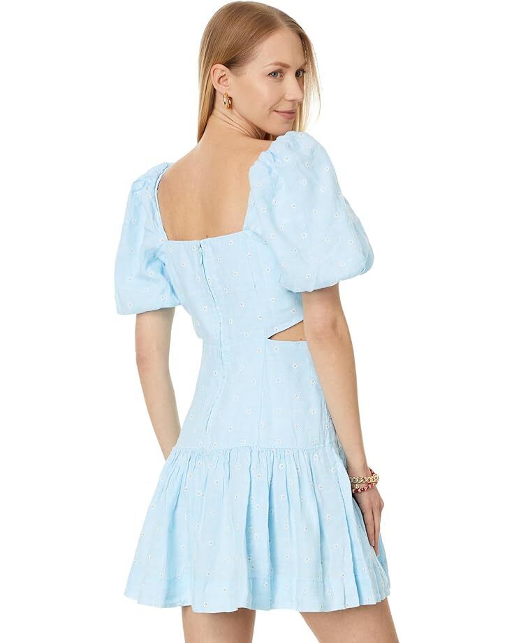 여성 슬리브 린넨 드레스 Women's Lilly Pulitzer Kylanne Elbow Sleeve Embr Linen Dress  99688291088987