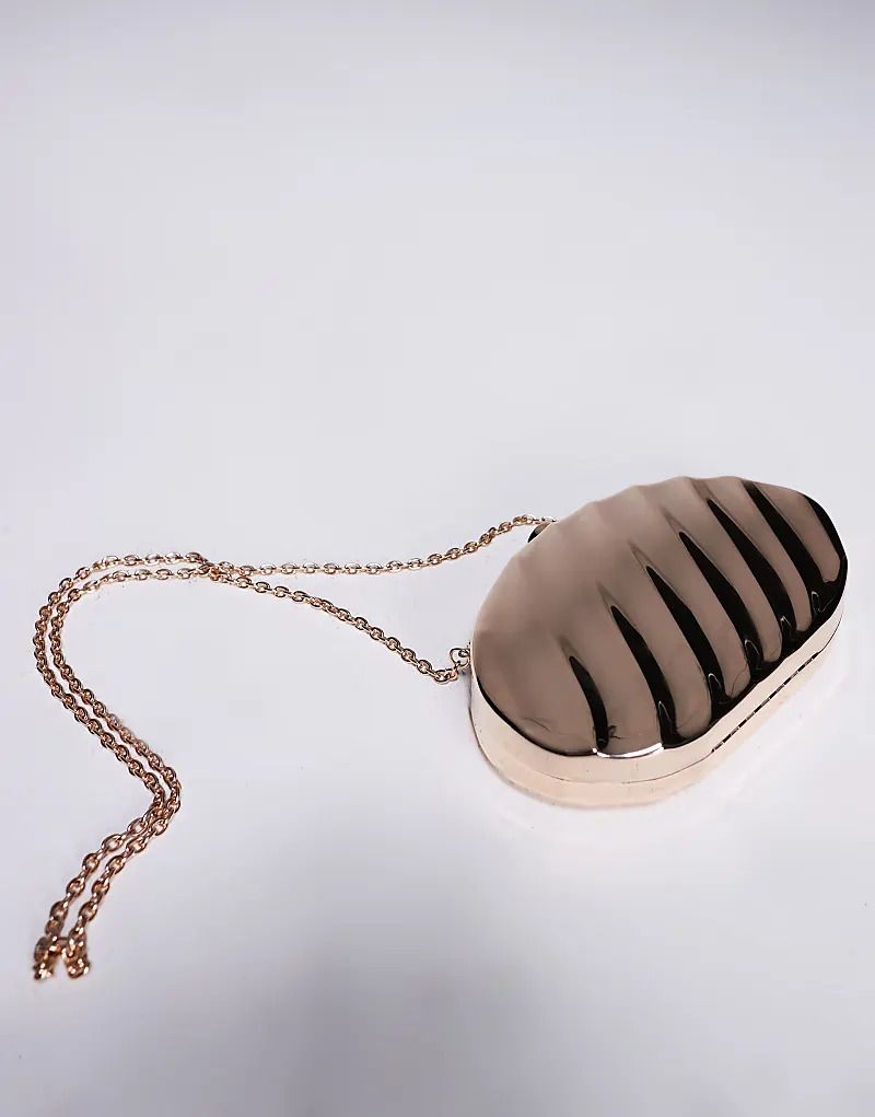 골드 Hartschalen-Clutch in Gold mit Wellenmuster 207204497GOLD