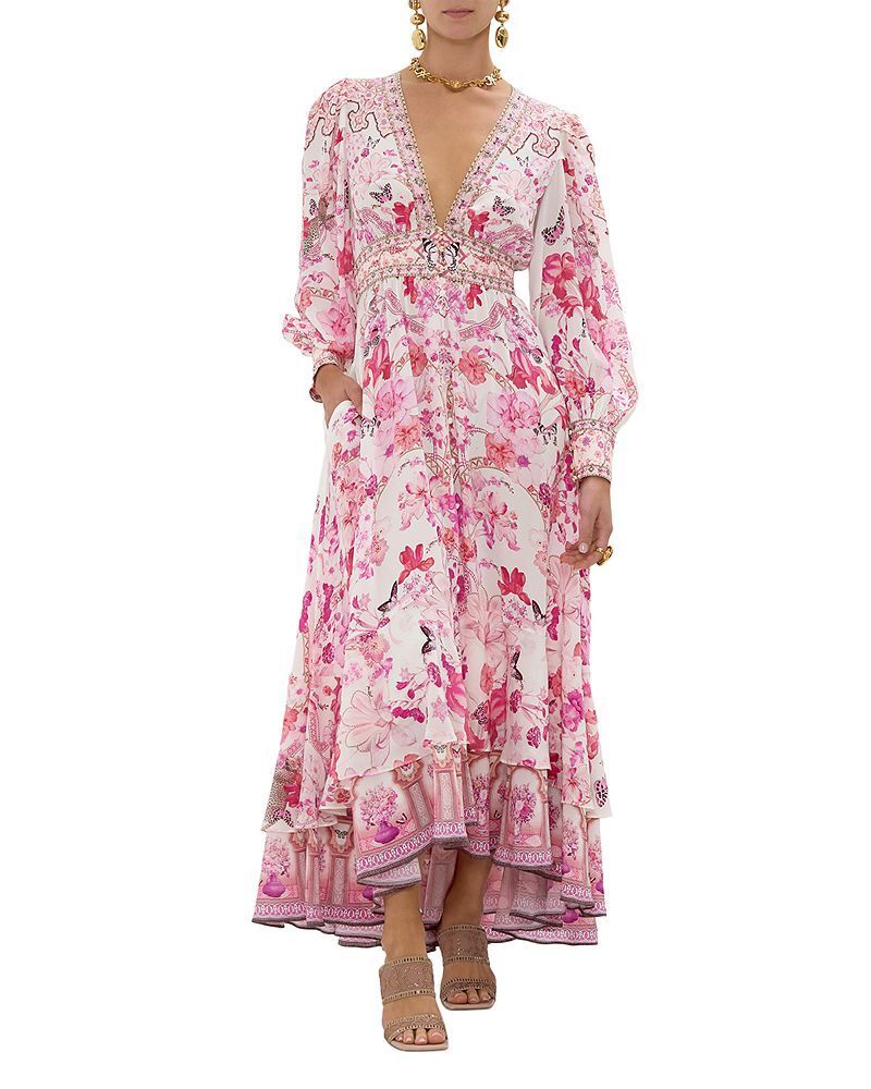 실크 플로랄 드레스 Silk Floral Dress in Botanical Novella 5346685