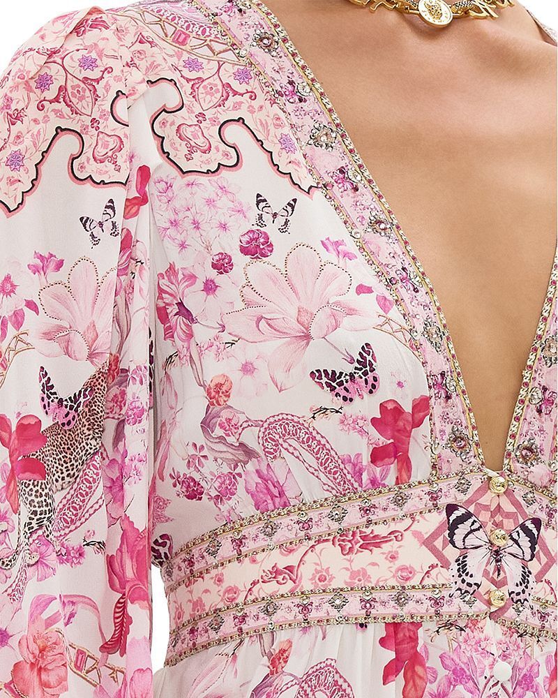 실크 플로랄 드레스 Silk Floral Dress in Botanical Novella 5346685