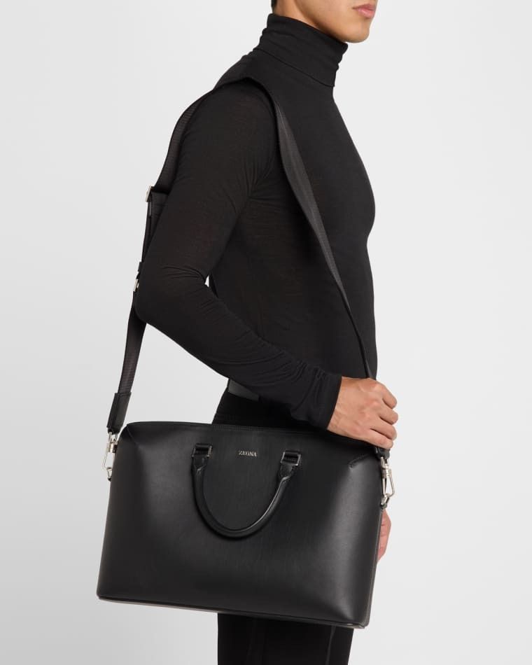 남성 가죽 비지니 서류가방 Men's Leather Business Briefcase prod275180331BLK SLD