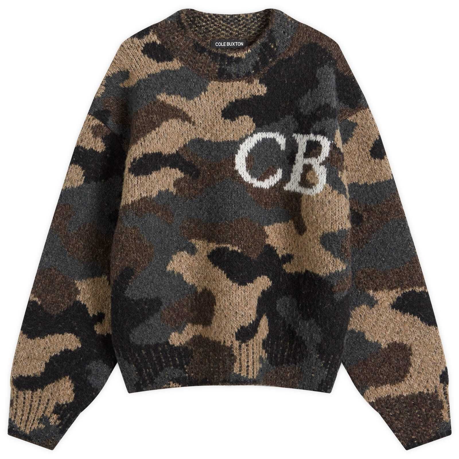 로고 니트 스웻셔츠 END. x  Cb Logo Knit Sweatshirt CBE24CBLKS350-366 Camo