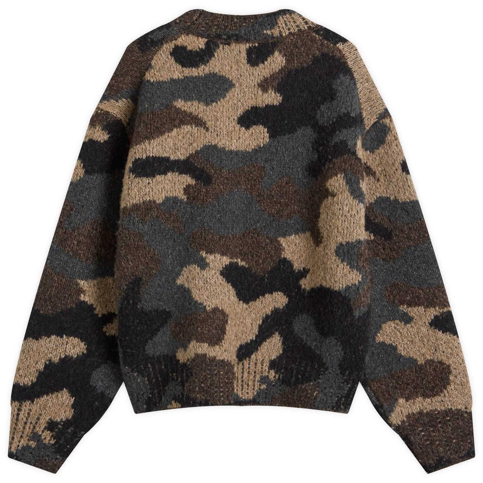 로고 니트 스웻셔츠 END. x  Cb Logo Knit Sweatshirt CBE24CBLKS350-366 Camo