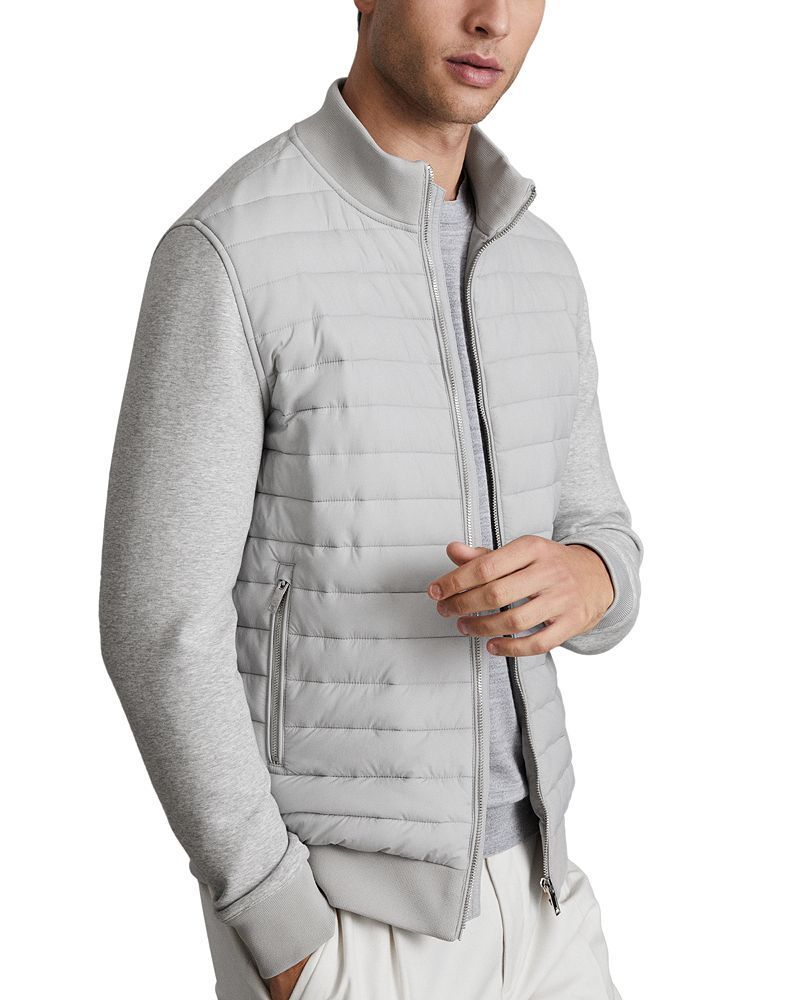 코튼 블렌드 퀼티드 풀 집업 자켓 Freddie Cotton Blend Interlock Quilted Full Zip Jacket  4934779