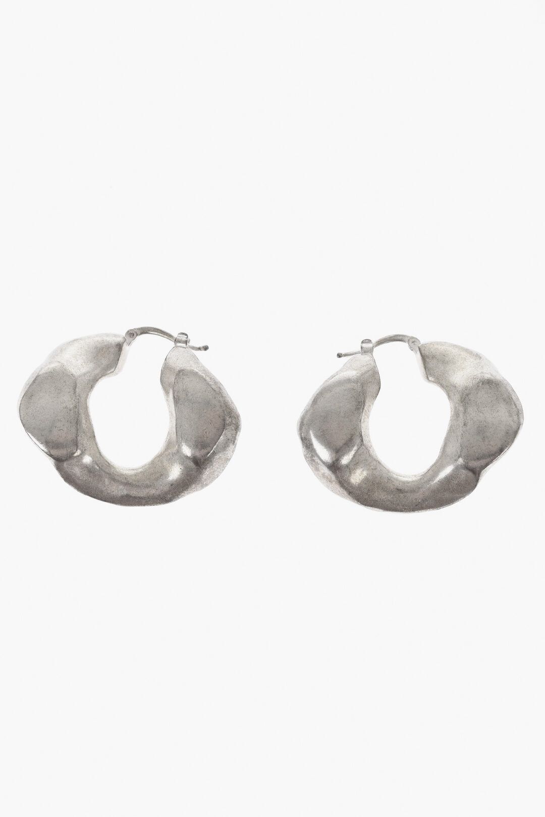 비대칭 후프 링 귀걸이 Matt Brass Asymmetric Hoop Earrings 622631